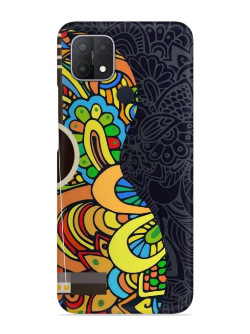 Guitar Vector Art Snap Case for Oppo A15 Zapvi