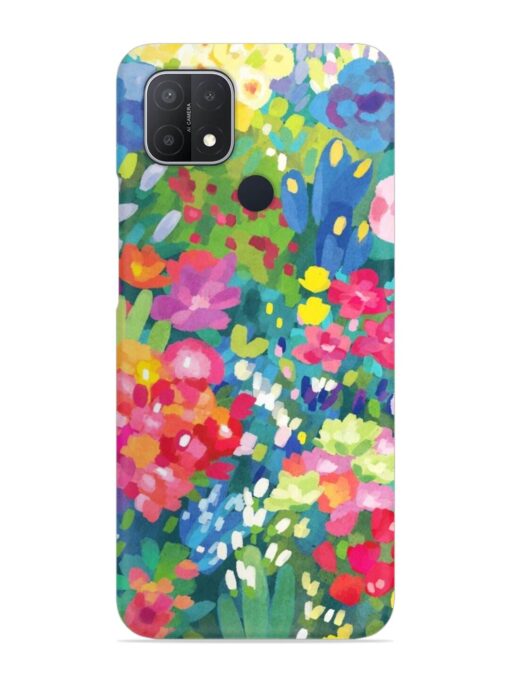 Watercolor Flower Art Snap Case for Oppo A15 Zapvi