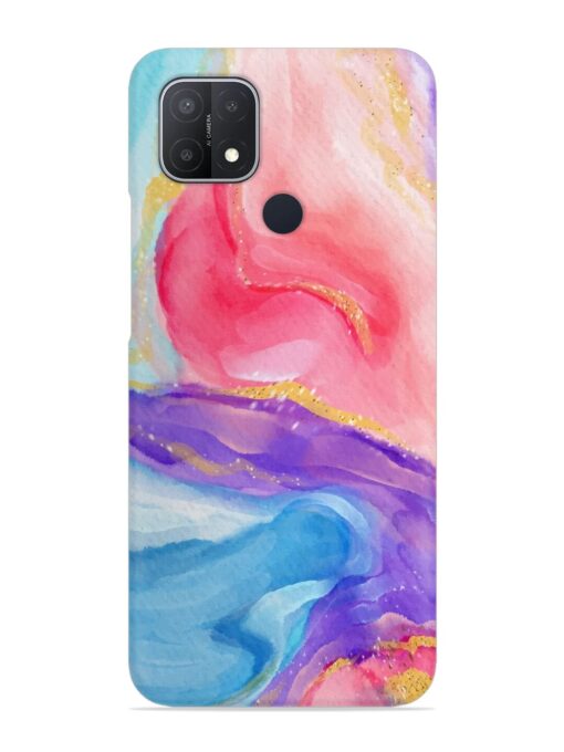 Watercolor Gradient Snap Case for Oppo A15 Zapvi