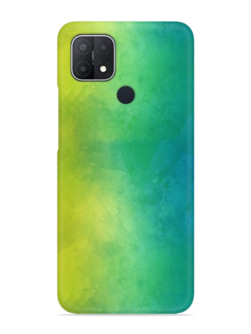 Yellow Green Gradient Snap Case for Oppo A15 Zapvi