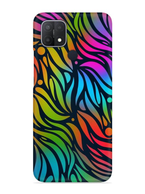 Abstract Leaf Design Snap Case for Oppo A15 Zapvi