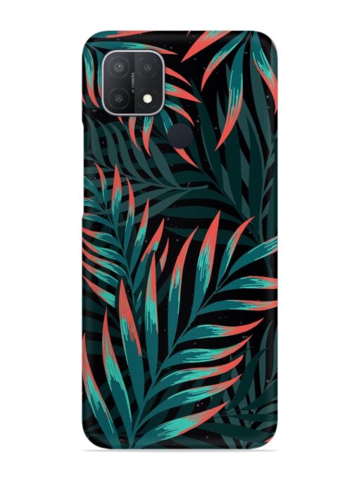 Green Leaf Art Snap Case for Oppo A15 Zapvi