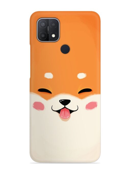 Happy Cat Art Snap Case for Oppo A15 Zapvi