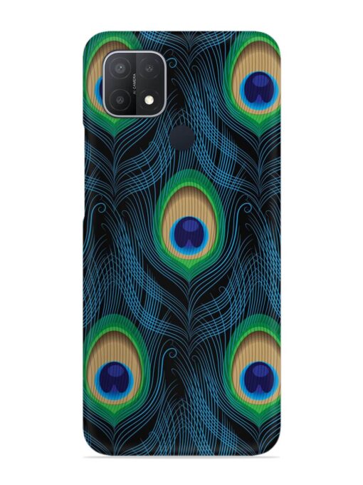 Seamless Pattern Peacock Snap Case for Oppo A15 Zapvi