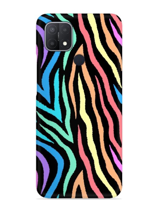 Colorful Abstract Zebra Snap Case for Oppo A15 Zapvi