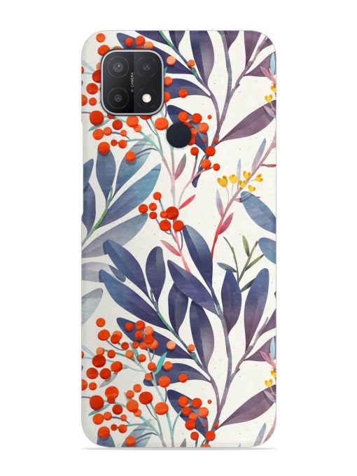 Seamless Floral Pattern Snap Case for Oppo A15 Zapvi