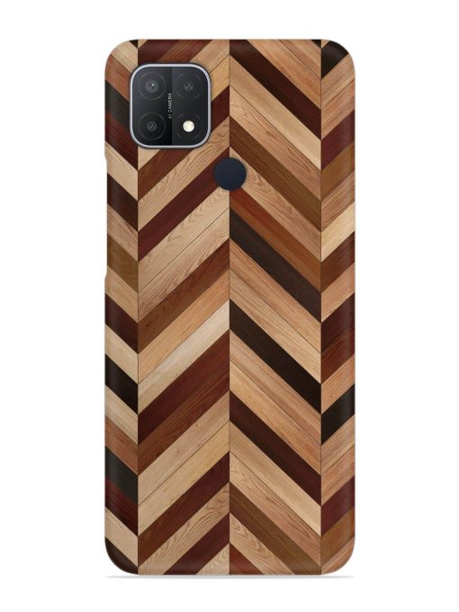 Seamless Wood Parquet Snap Case for Oppo A15 Zapvi