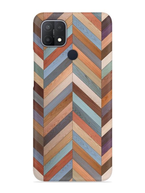 Seamless Wood Parquet Snap Case for Oppo A15 Zapvi