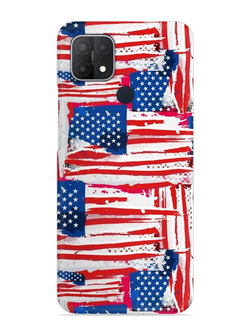 Usa Flag Seamless Snap Case for Oppo A15 Zapvi