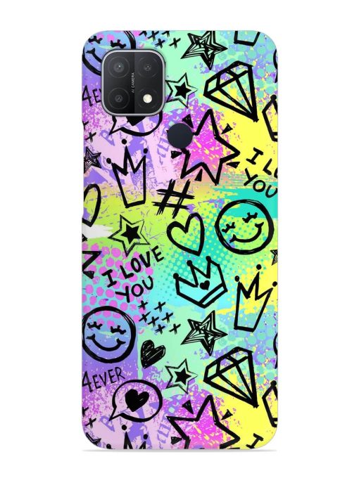 Bright Seamless Pattern Snap Case for Oppo A15 Zapvi