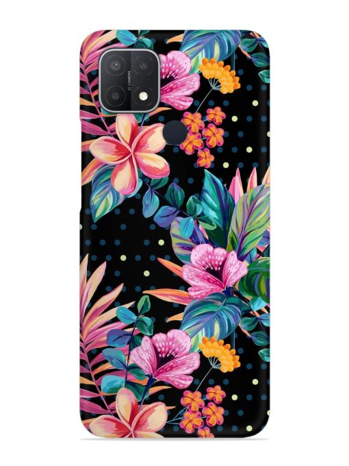 Seamless Floral Pattern Snap Case for Oppo A15 Zapvi