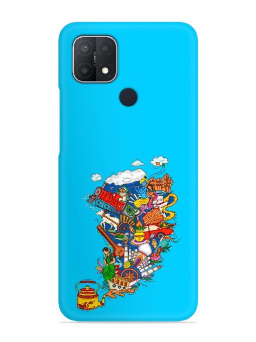 Vector Design Indian Snap Case for Oppo A15 Zapvi