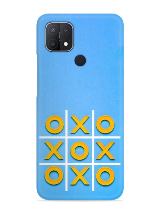 Yellow Plastic Crosses Snap Case for Oppo A15 Zapvi