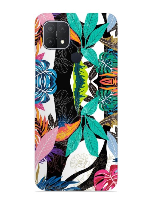 Floral Pattern Bright Snap Case for Oppo A15 Zapvi