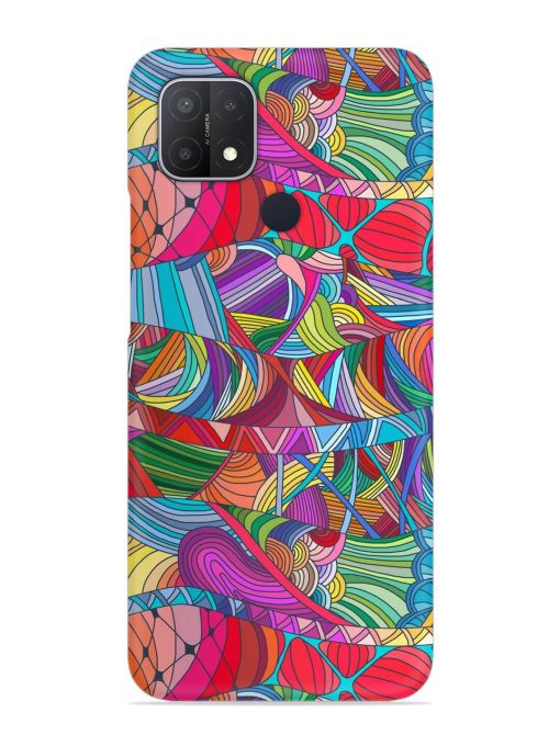 Seamless Patterns Hand Drawn Snap Case for Oppo A15 Zapvi