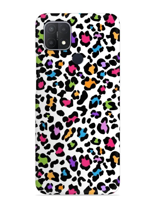 Seamless Leopard Pattern Snap Case for Oppo A15 Zapvi