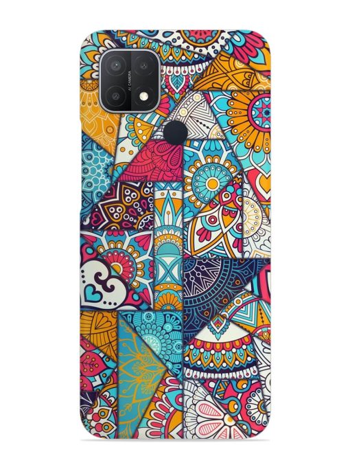 Patchwork Pattern Vintage Snap Case for Oppo A15 Zapvi