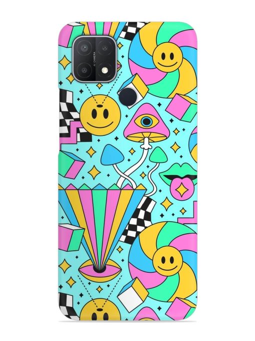 Trippy Rainbow 60S Snap Case for Oppo A15