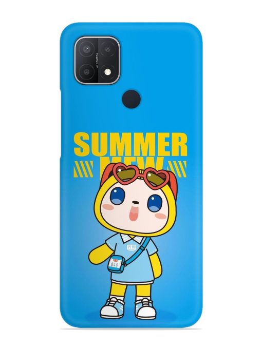 Summer Mew Cartoon Snap Case for Oppo A15 Zapvi