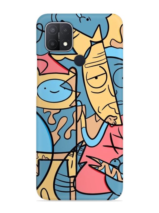 Silly Face Doodle Snap Case for Oppo A15 Zapvi