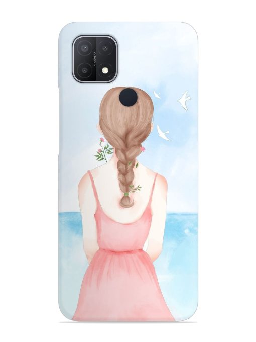 Watercolor Girl Vector Snap Case for Oppo A15