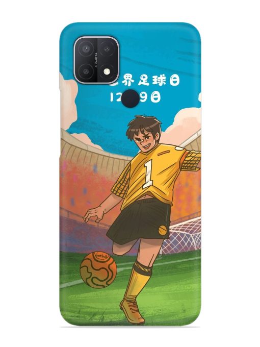 Soccer Kick Snap Case for Oppo A15 Zapvi