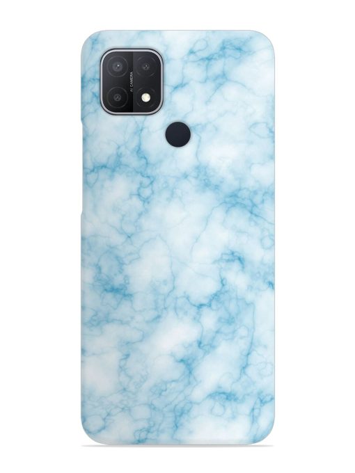 Blue White Natural Marble Snap Case for Oppo A15S Zapvi