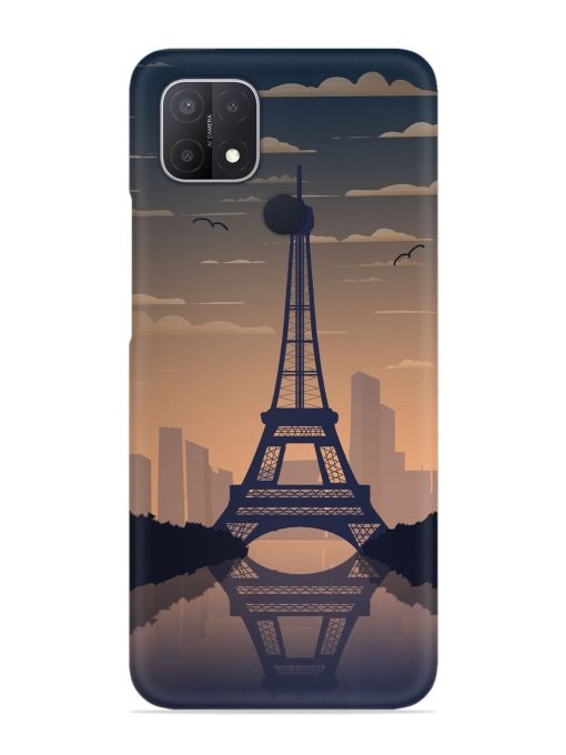 France Paris Eiffel Tower Gradient Snap Case for Oppo A15S Zapvi