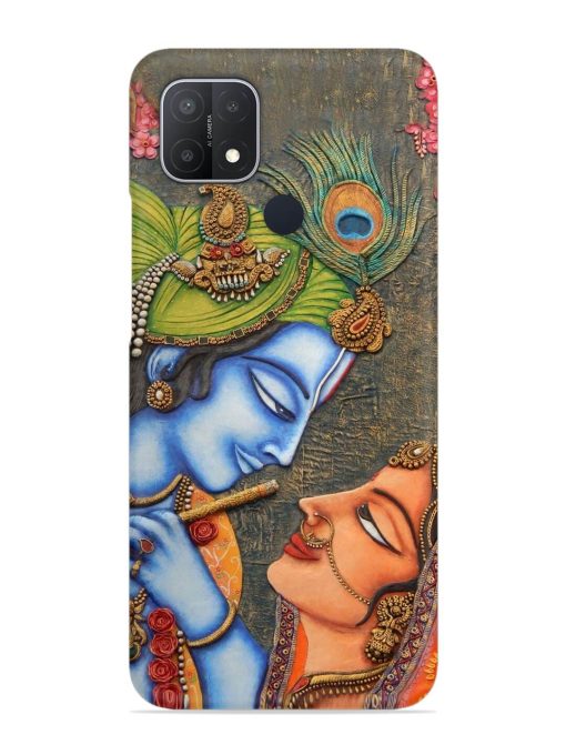 Lord Radha Krishna Flute Art Snap Case for Oppo A15S Zapvi