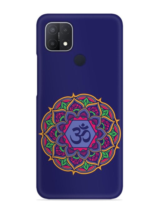 Om Mandala Art Blue Snap Case for Oppo A15S