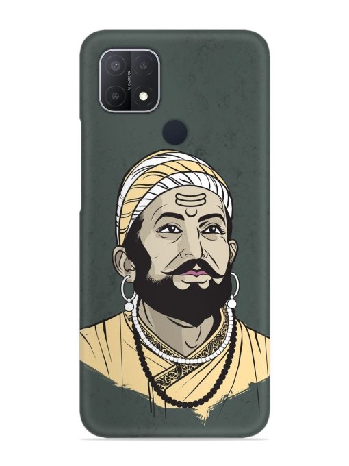 Shivaji Maharaj Vector Art Snap Case for Oppo A15S Zapvi