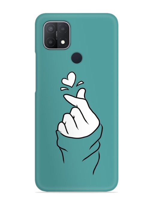 Korean Heart Sign Art Snap Case for Oppo A15S