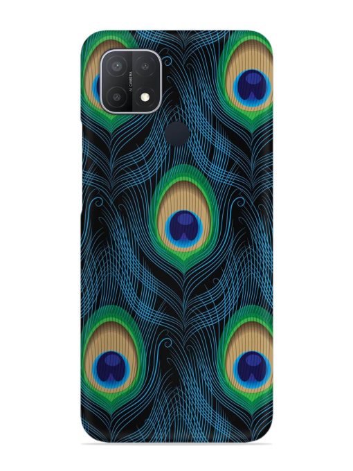 Seamless Pattern Peacock Snap Case for Oppo A15S Zapvi