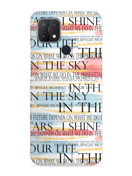 Seamless Slogans Pattern Snap Case for Oppo A15S Zapvi