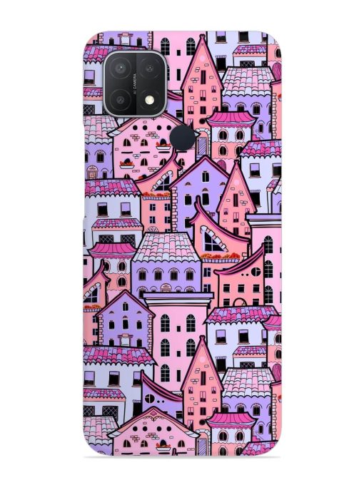 Seamless Pattern Houses Snap Case for Oppo A15S