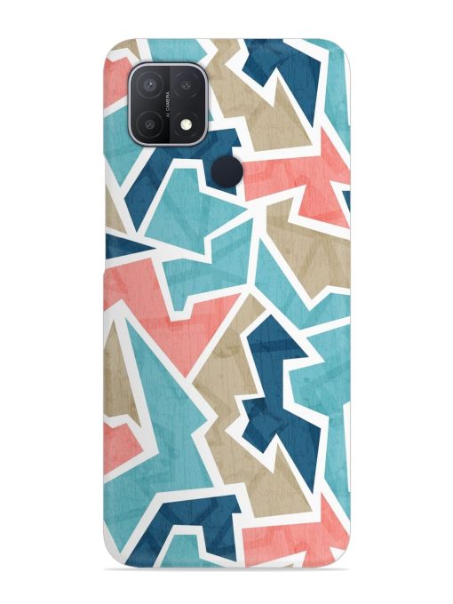 Vintage Geometric Triangle Snap Case for Oppo A15S Zapvi