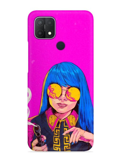 Aesthetic Anime Girl Snap Case for Oppo A15S Zapvi