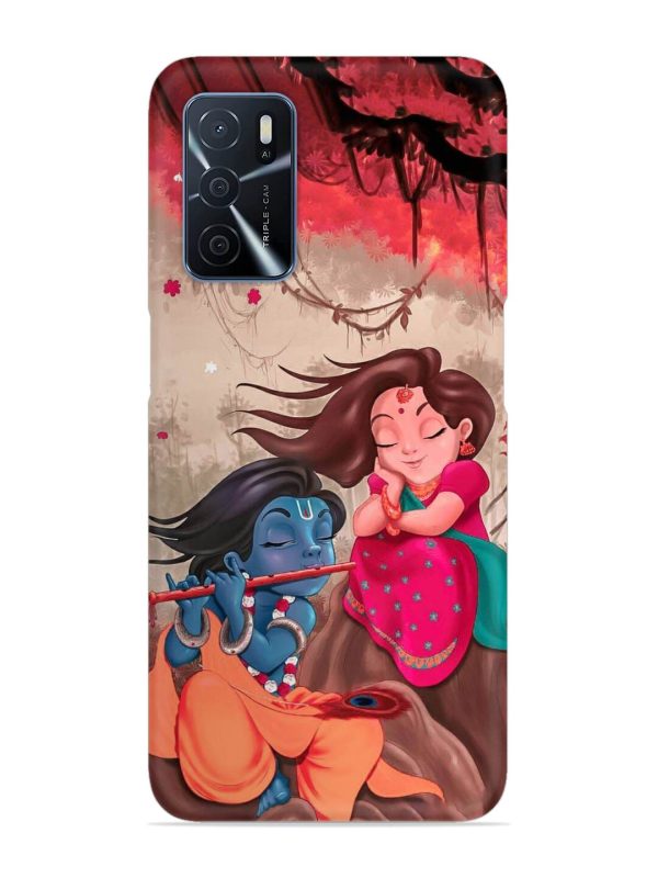 Radhe Krishna Water Art Snap Case for Oppo A16 Zapvi