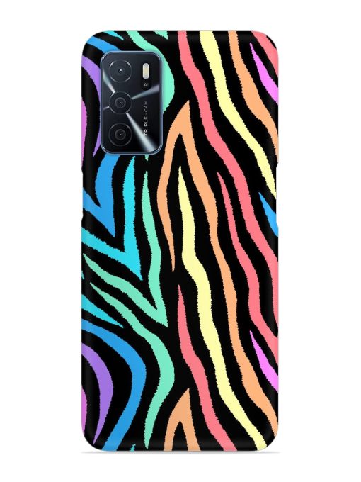 Colorful Abstract Zebra Snap Case for Oppo A16 Zapvi