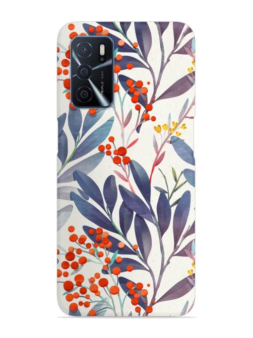 Seamless Floral Pattern Snap Case for Oppo A16