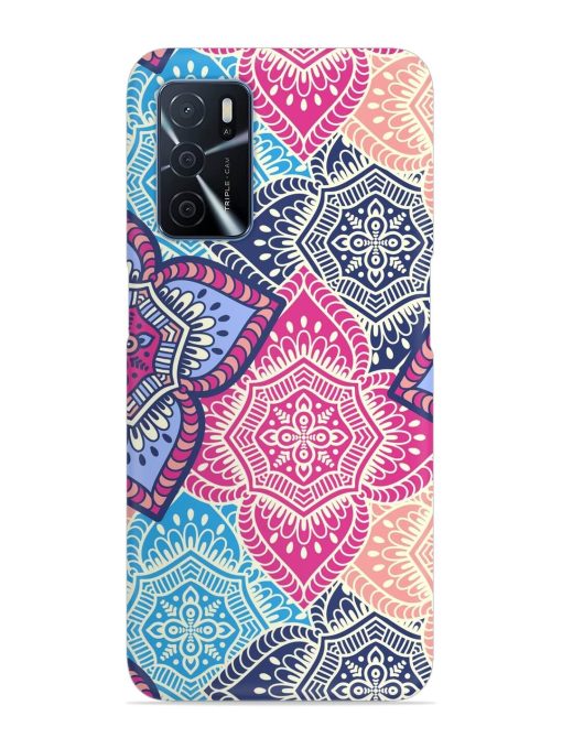 Ethnic Floral Seamless Snap Case for Oppo A16 Zapvi