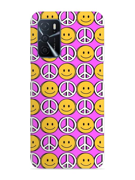 Smiley Face Peace Snap Case for Oppo A16 Zapvi