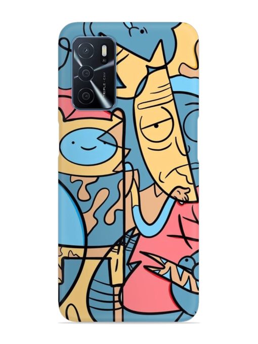 Silly Face Doodle Snap Case for Oppo A16 Zapvi