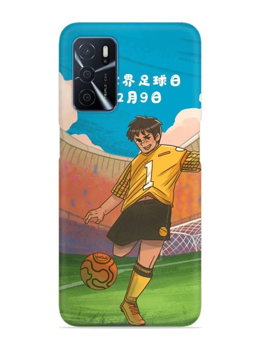 Soccer Kick Snap Case for Oppo A16 Zapvi