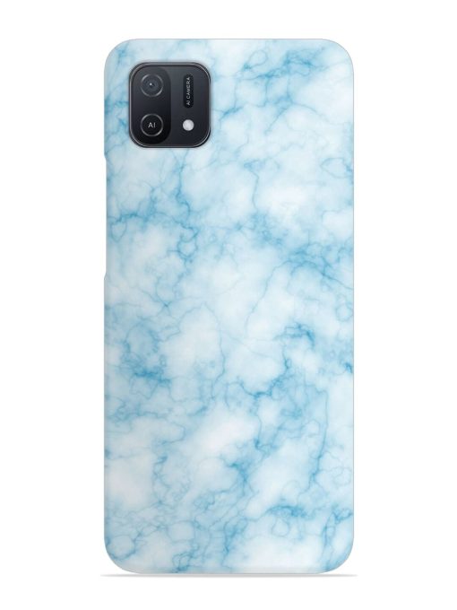 Blue White Natural Marble Snap Case for Oppo A16K Zapvi