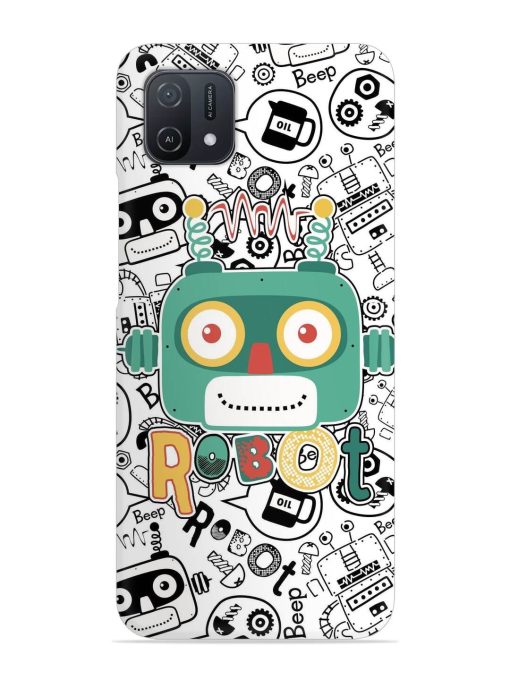 Robot Modern Seamless Pattern Snap Case for Oppo A16K