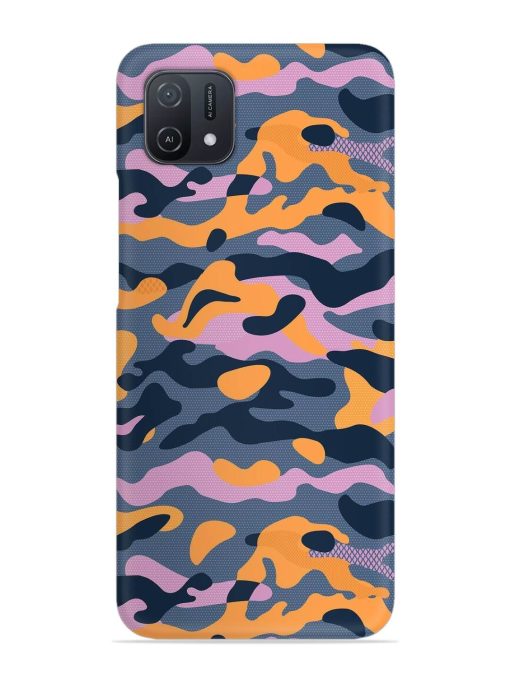 Camouflage Army Military English Orange Art Snap Case for Oppo A16K Zapvi