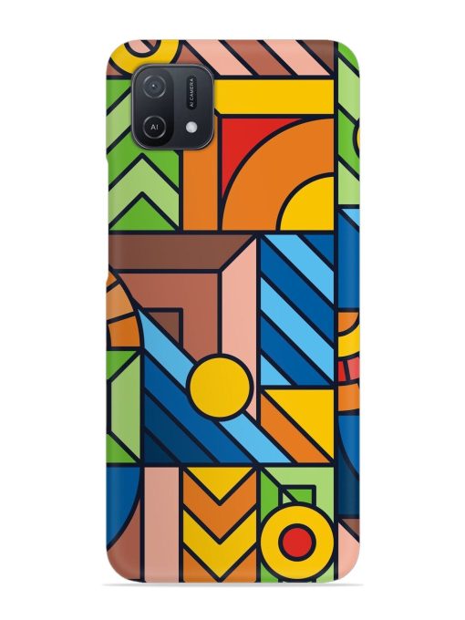 Colorful Geometric Snap Case for Oppo A16K Zapvi