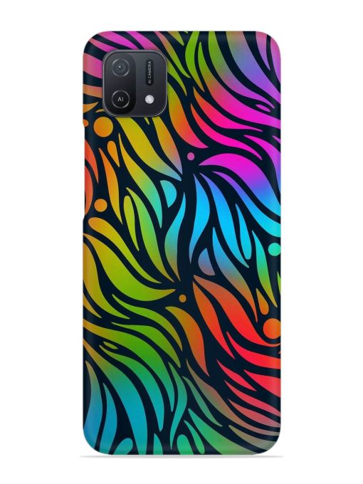 Abstract Leaf Design Snap Case for Oppo A16K Zapvi