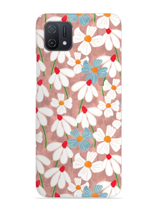 Abstract Petal Flowers Snap Case for Oppo A16K Zapvi